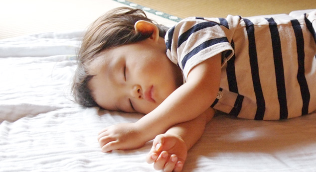 While holding my son